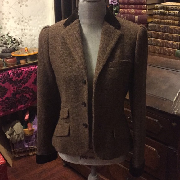 ralph lauren tweed blazer